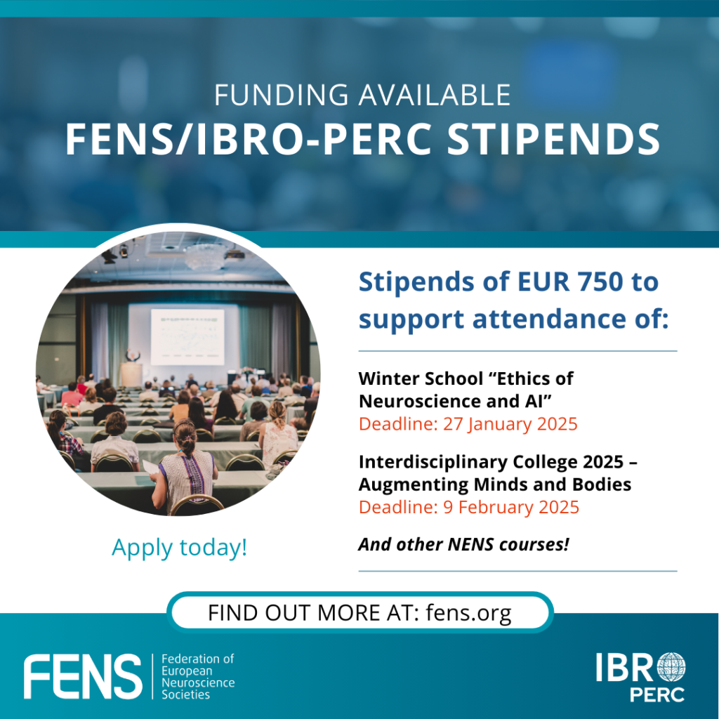 FENS/IBRO-PERC stipends available to attend NENS courses